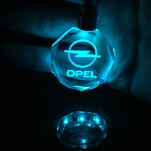 Автомобильный брелок для Opel Astra H G J Corsa Insignia Antara Meriva, светодиодный Кристальный брелок с логотипом, эмблема, брелок для ключей