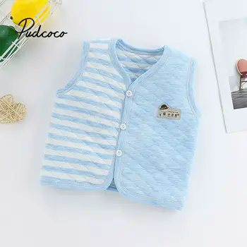 

2020 Autumn Winter Infant Kids Baby Girls Cotton Vest Zip Button Sleeveless Jacket Coat Tops Outerwear 4 Collors 3M-5T