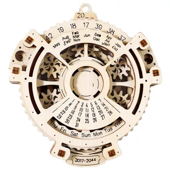 

Creative DIY 3D Perpetual Calendar Wooden Mechanical Model Puzzle Game Assembly Toy Gift