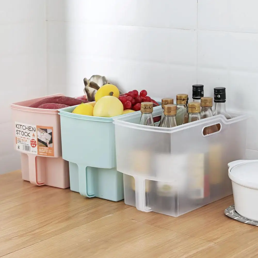 Кухонные большие прозрачные контейнеры для хранения пищевых продуктов с ручкой