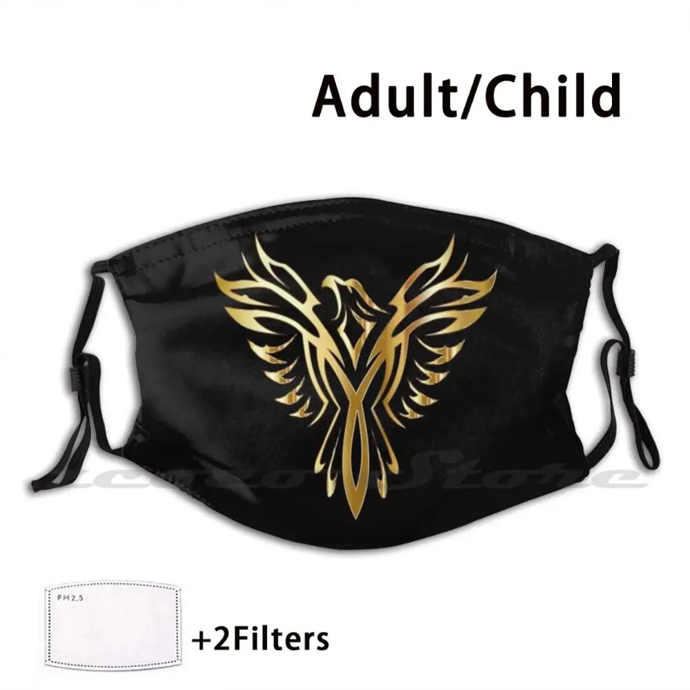 

Маска Феникса тканевый многоразовый Печатный Фильтр моющийся Феникс животные птица Золотая мифология огненный Греция природа