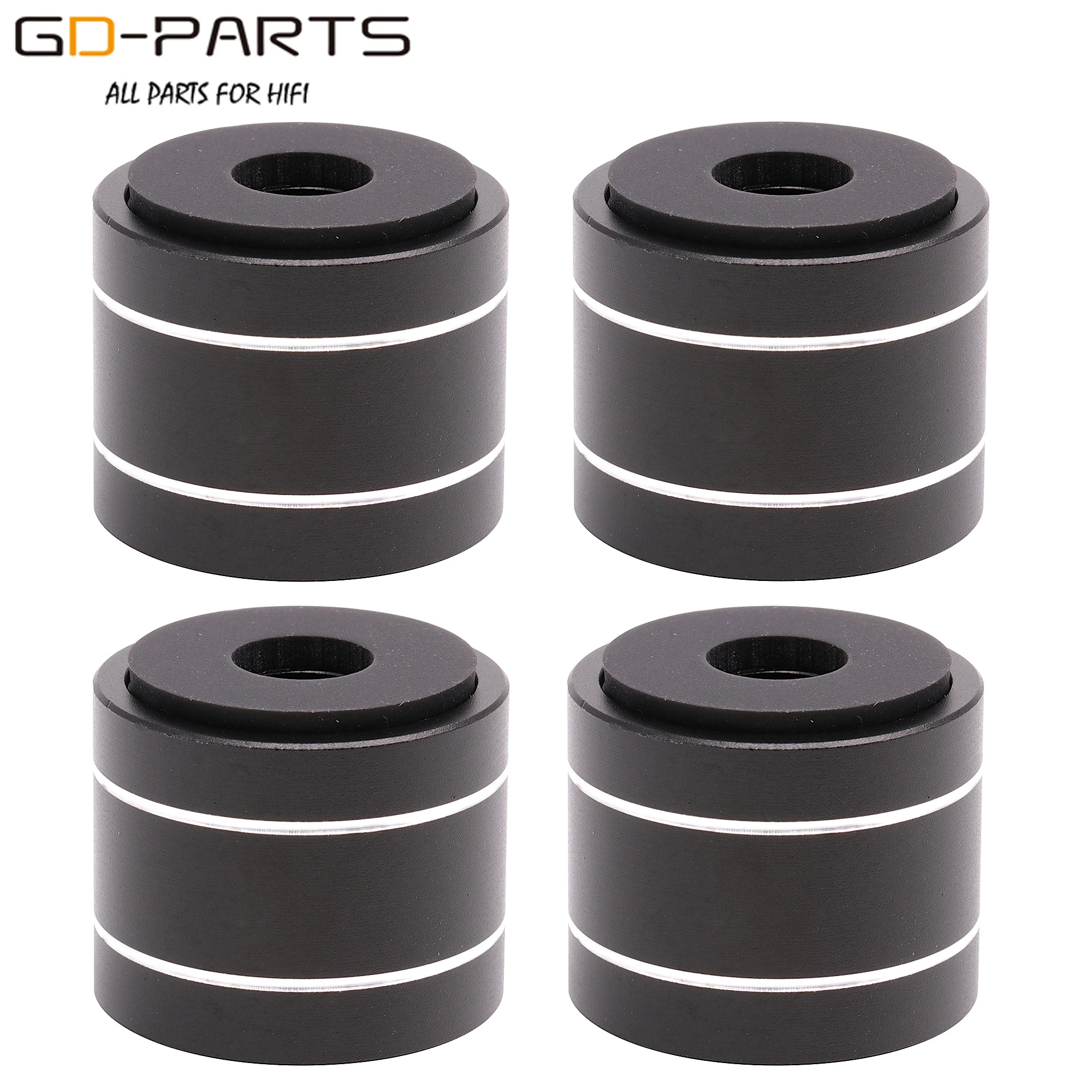 30x25mm Machined Solid Aluminum Isolation Feet Pad Stand Cones Damper