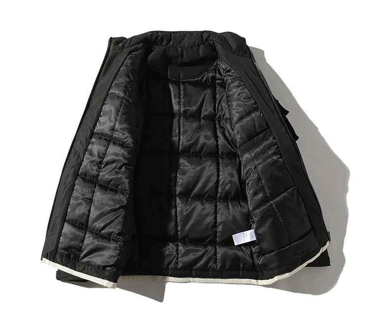 Winter new Japanese multi-pocket tooling cotton suit male loose collar collar padded coat casual jacket