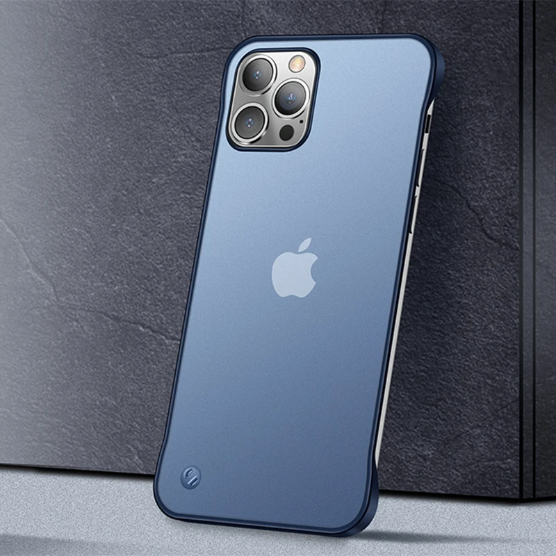 Роскошный безрамочный телефонный чехол iHaitun для iPhone 12 Pro Max однотонный телефона из