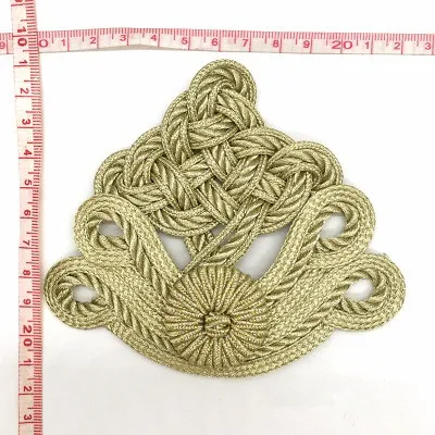 DoreenBeads золотой и серебряный Шелковый китайский узел, сделанный вручную пуговицы лягушка застежка для закрывания елок чеонгсам с листьями кнопка - Цвет: G