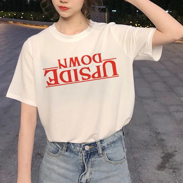 13 MLCRIYG/Новинка, футболка с принтом «Stranger Things 3» в стиле Харадзюку, женская футболка с принтом Upside Down Ullzang, футболка с графическим принтом 90 s, модная футболка Eleven Top Tee - Цвет: 13