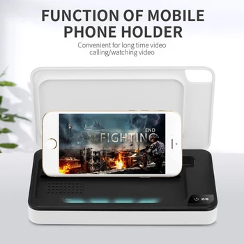 

UV Cell Phone Sanitizer Sterilizer with Wireless Charger Multi-Function Aroma Box Fits For All Phones with Qi Function