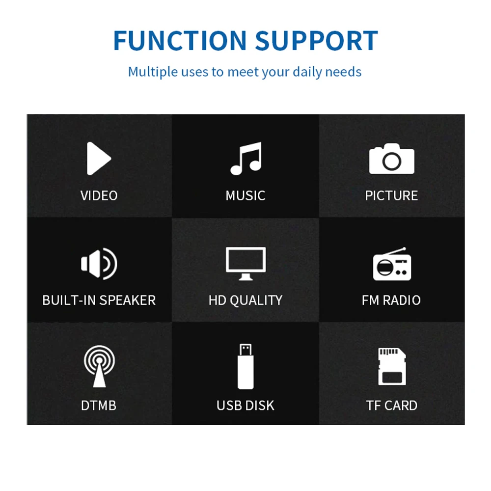 5 inch Mini TV Digital TV Radio U disk HD playback Car navigation portable television