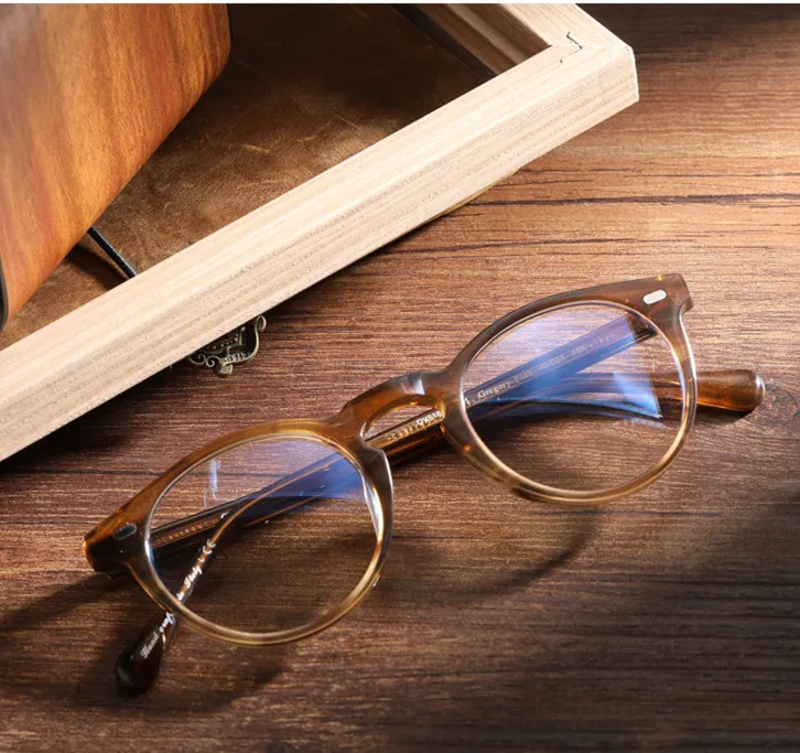 Винтажная круглая оптическая оправа Gregory Peck OV5186, очки для женщин и мужчин, оправа для очков, близорукость, рецепт, прозрачные линзы