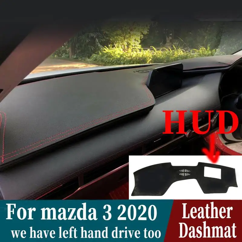 

Кожаный коврик для Mazda 3 Mazda3 Axela BP 2019 2020 2021, коврик для приборной панели, коврик для приборной панели, коврик, ковер, аксессуары для стайлинга автомобиля