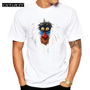 

New 2019 Summer Fashion Art Design T Shirt Men's Rafiki Printed T-shirt High Quality Tops Hipster