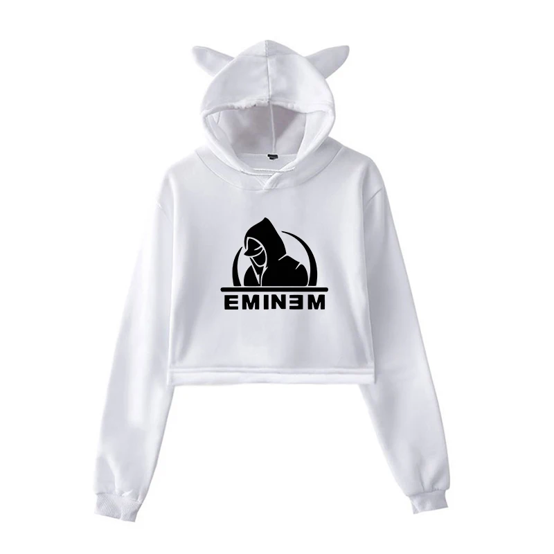902-7 Харадзюку, укороченные толстовки, Женская толстовка Eminem Kpop, розовая толстовка, пуловер, одежда для девочек, уличная одежда, женские топы с длинным рукавом - Цвет: 902-7
