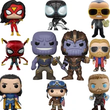 FUNKO POP Marvel Мстители Железный человек Капитан Америка виниловые фигурки Коллекция Модель день рождения Brinquedos игрушки 2F60