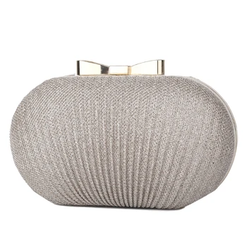 

Exquisite Clutch Bag Gold Oval Crystal Evening Bag Mini Metal Wedding Party Bridal Bag Lightweight for Women Ladies Girls Indoor