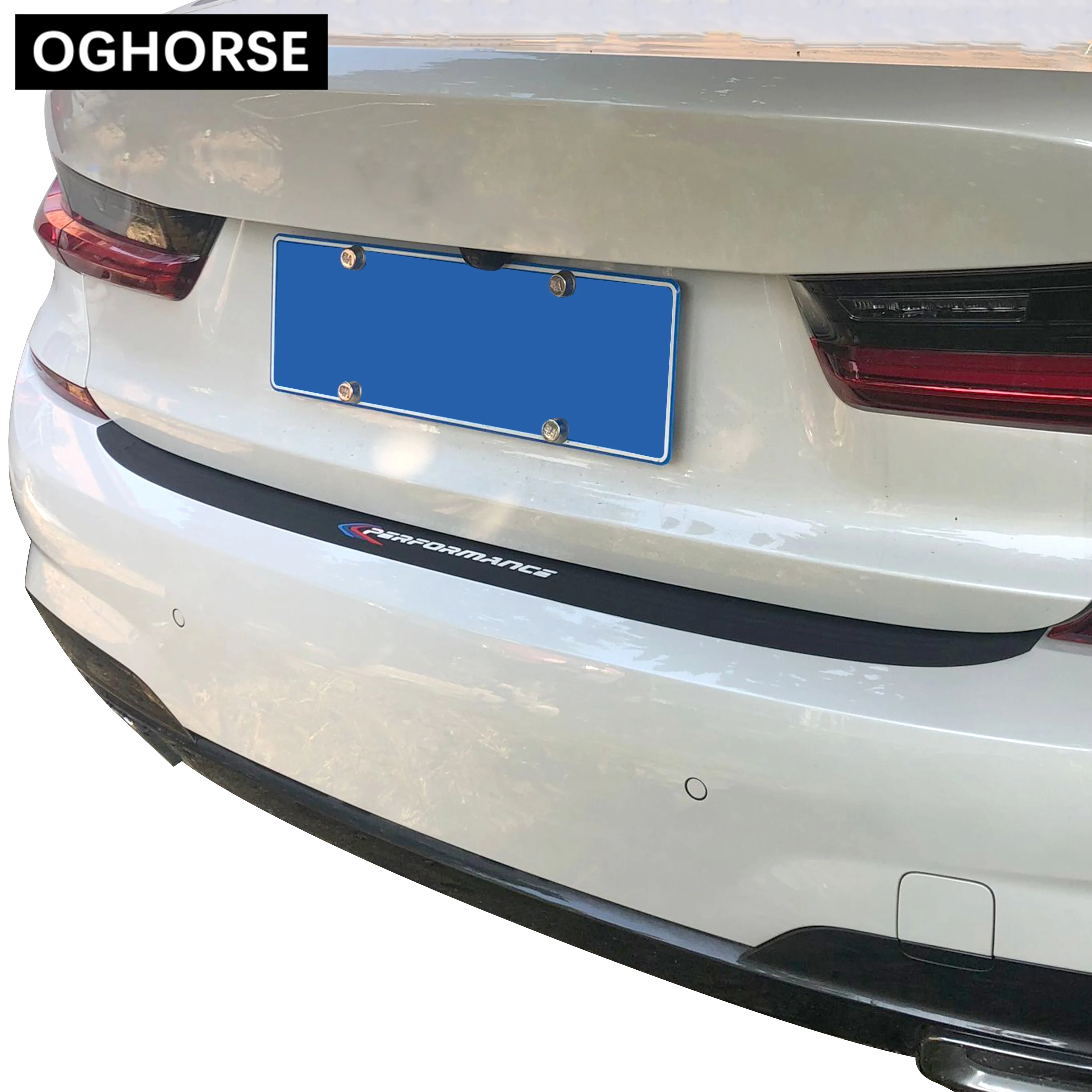 

New M Performance Rubber Car Rear Bumper Edge Trim Guard Plate Protector Sticker Cover For BMW 3 Series G20 2019 Accessories