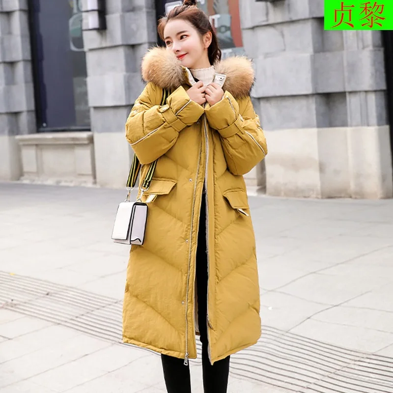

Short Mid-length over-the-Knee Cotton-padded Clothes 2018 New Style Women's Winter INS down Coat Slim Fit Slimming down Jacket C