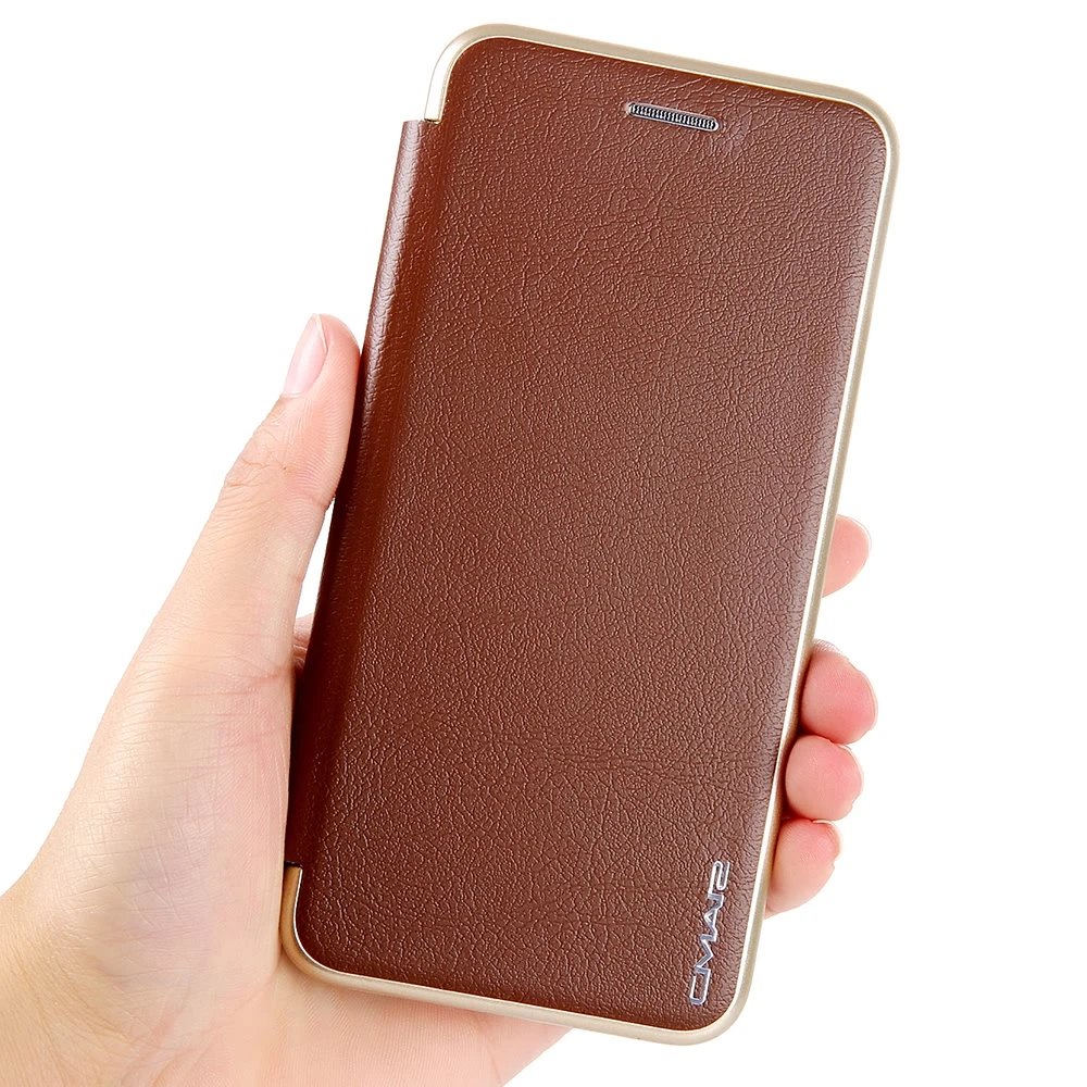 Коричневый LCHULLE роскошный флип чехол бумажник сумка Чехлы для IPhone X XS XR 11 Pro MAX 6 6S 7 8 Plus держатель для карт Магнитный чехол - Цвет: Коричневый