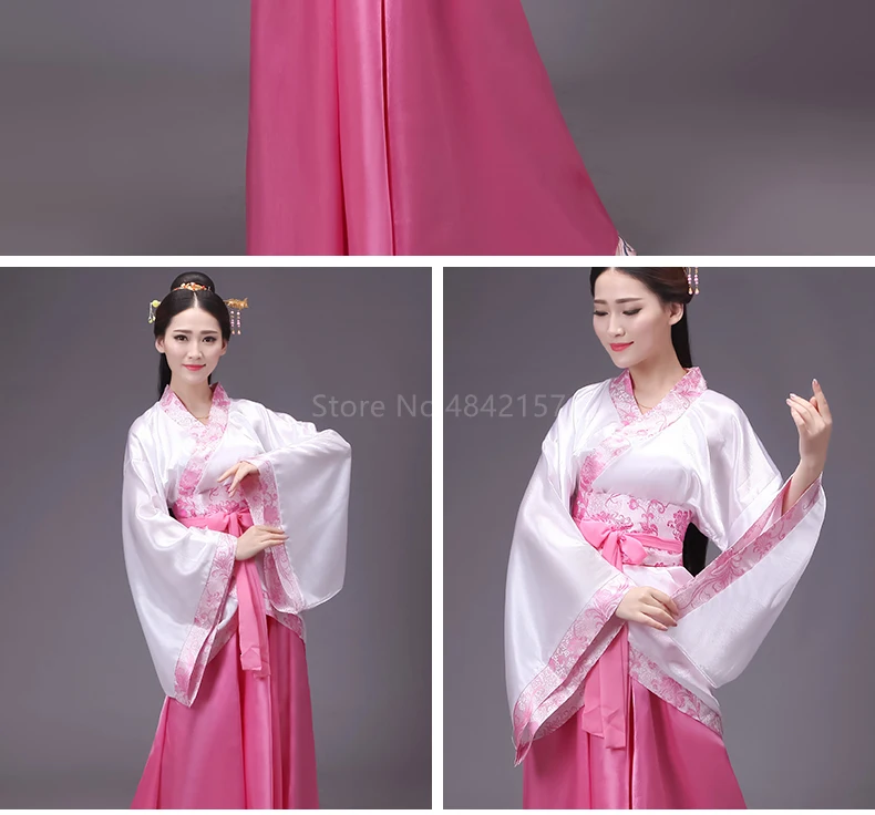 Китайский традиционный ханьфу женский костюм с вышивкой для сцены новогодний костюм Тан Китайский народный танцевальный костюм для женщин