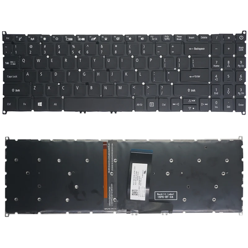Клавиатура US для ACER SWIFT 3 SF315-41 SF315-52G SF315-51G N17P4 A615-51 N17C4 SF315-51 ноутбука с подсветкой |