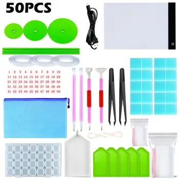 

50PCS 5D Diamond Painting Tools DIY Accessories Kits Diamond Painting Tools Box Embroidery Art Craft Set broderie diamand #4