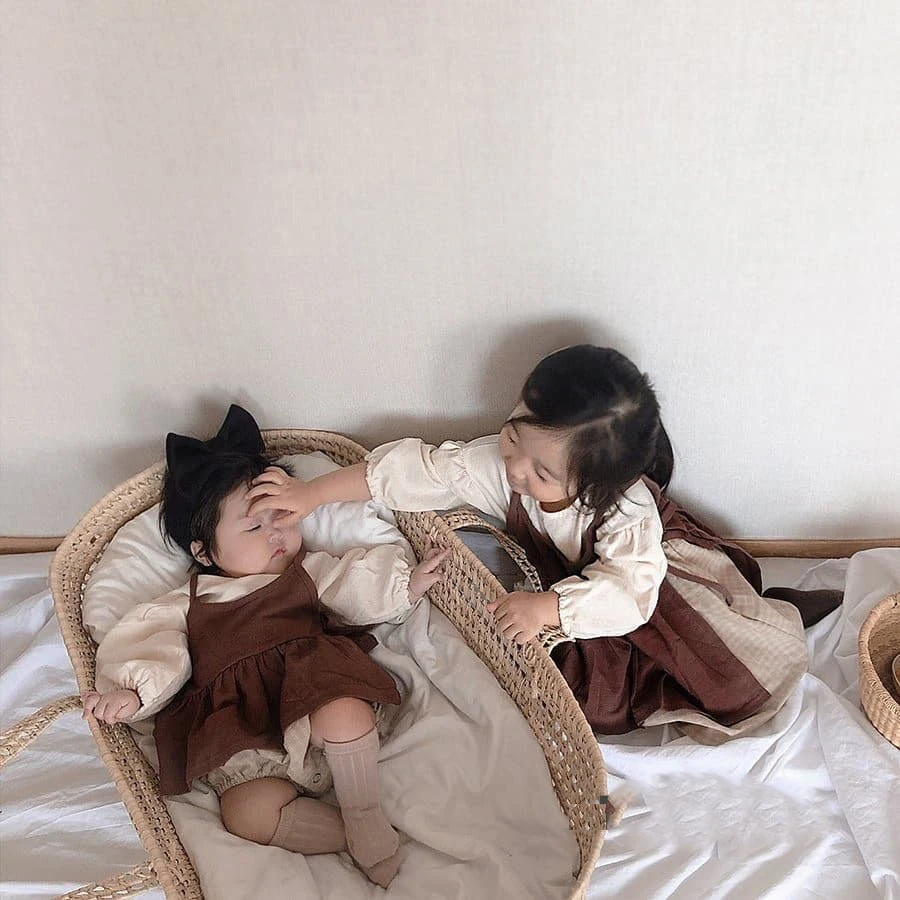 Комплект из 2 предметов для младенцев на весну и осень одежда братья сестры