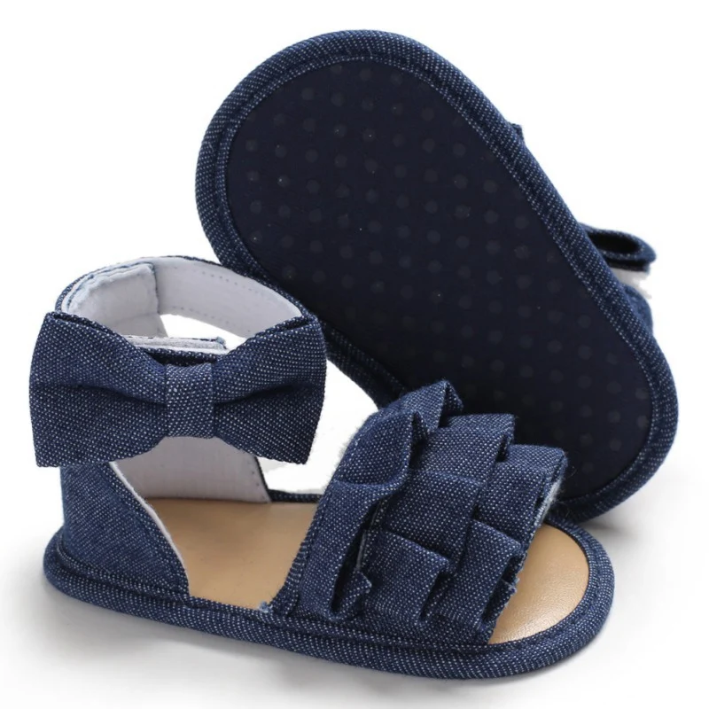 Летняя обувь для маленьких девочек; дышащие противоскользящие босоножки; мягкая обувь с подошвой для малышей