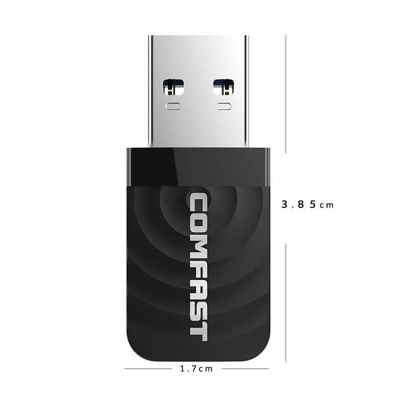 Black Беспроводной сетевая карта и 1300 Мбит/с fast Wi-Fi кард-Беспроводной usb& 2,4/5,8G сетевая карта Мини usb адаптер& Портативный usb Wi-Fi - Цвет: Black