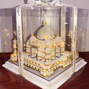 

Building blocks tiny particles three-dimensional castle assembled puzzle brain toys to exercise space imagination