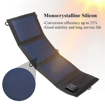 

Foldable Solar Panel Charger Power Bank 20W 5V Dual USB Solar Cell Battery Charger for Phones Tablet Outdoor Sunpower