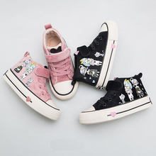 Kids Cotton Shoes 2019 New Winter Girls Plush Princess Shoes Cartoon Children’s Sneakers Cute Students Suede Boots Girls Tennis