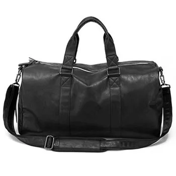 

Male Large PU Travel Bag with Wet&Dry Zone&Independent Shoe Area Fitness Bags Handbag Bag Luggage Shoulder Bag