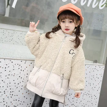 

New Fashion Girls Jackets Kids Parkas Coat Children Winter Outerwear & Coats Casual Baby Girls Clothes Autumn Winter Parkas