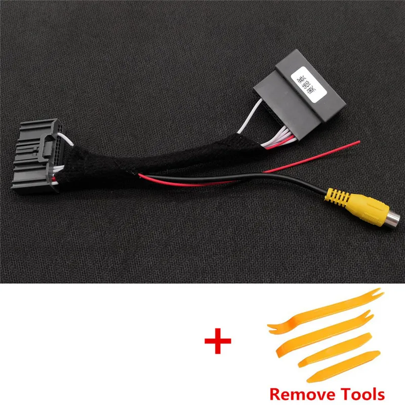 Cable With Tools YIFOUM 32Pin видео вход переключатель обратная камера RCA Кабель-адаптер для Honda Odyssey экран - Название цвета: Cable With Tools