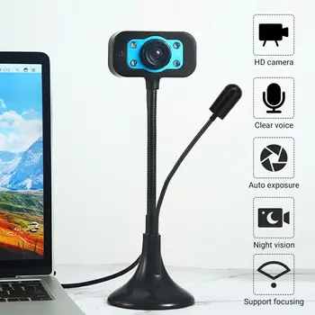

V2 USB Mini Camera Built-In Microphone High-End Video Call Computer Peripheral Web Camera PC Video Conference Web