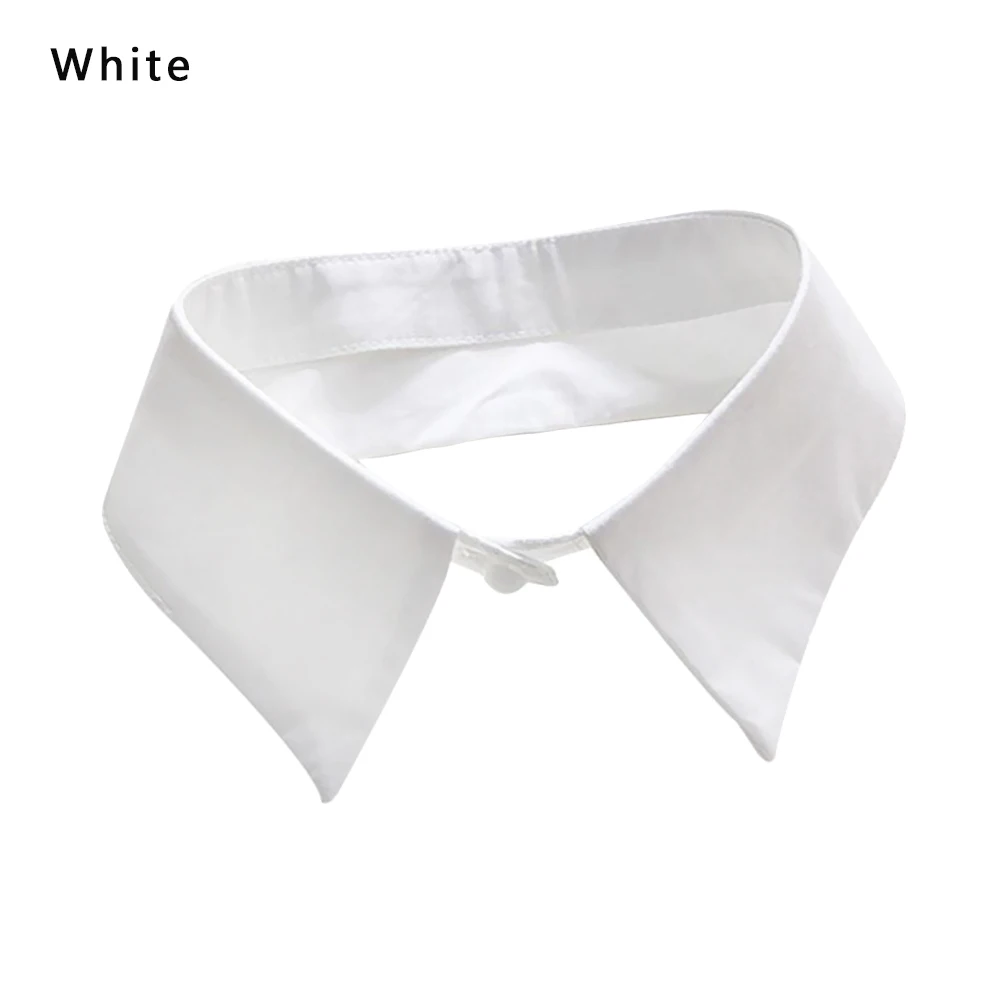Женская хлопковая кружевная ковбойская леопардовая зернистая рубашка, модная Классическая винтажная Съемная блузка с ложным воротником, аксессуары - Цвет: White 1