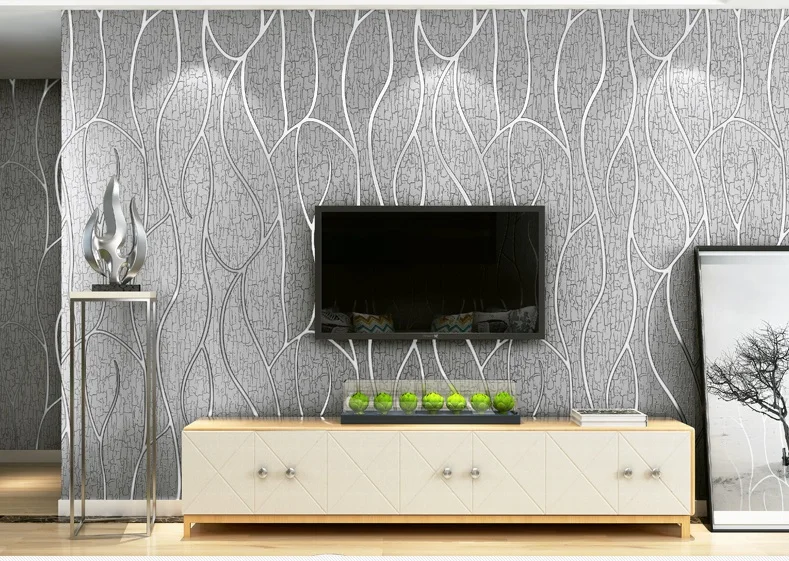 3D Embossed Wallpapers Roll Glitter Effect Living Room Bedroom Wall Decor DIY Waterproof WallpaperDecorations