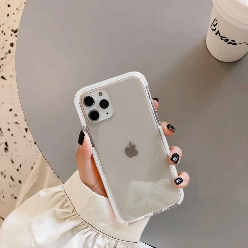 Противоударный карамельный цвет чехол для телефона для iPhone 11 11Pro Max XR XS X XS Max 7 8 6 6S Plus мягкая прозрачная задняя крышка capa - Цвет: T6