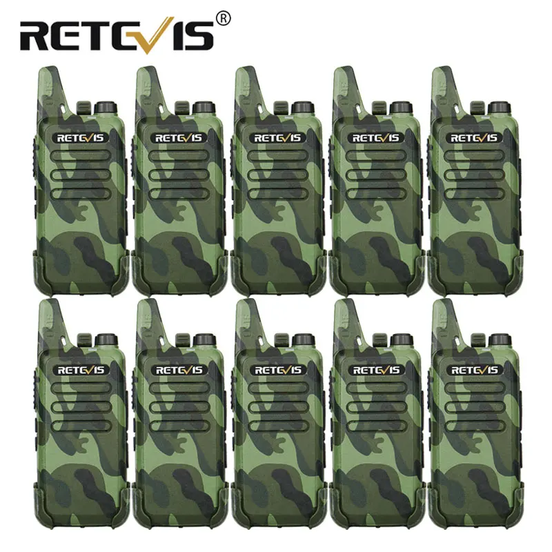 10 шт. Профессиональная удобная портативная рация RETEVIS RT22 Mini FRS VOX с USB зарядкой двухстороннее радио UHF Comunicador
