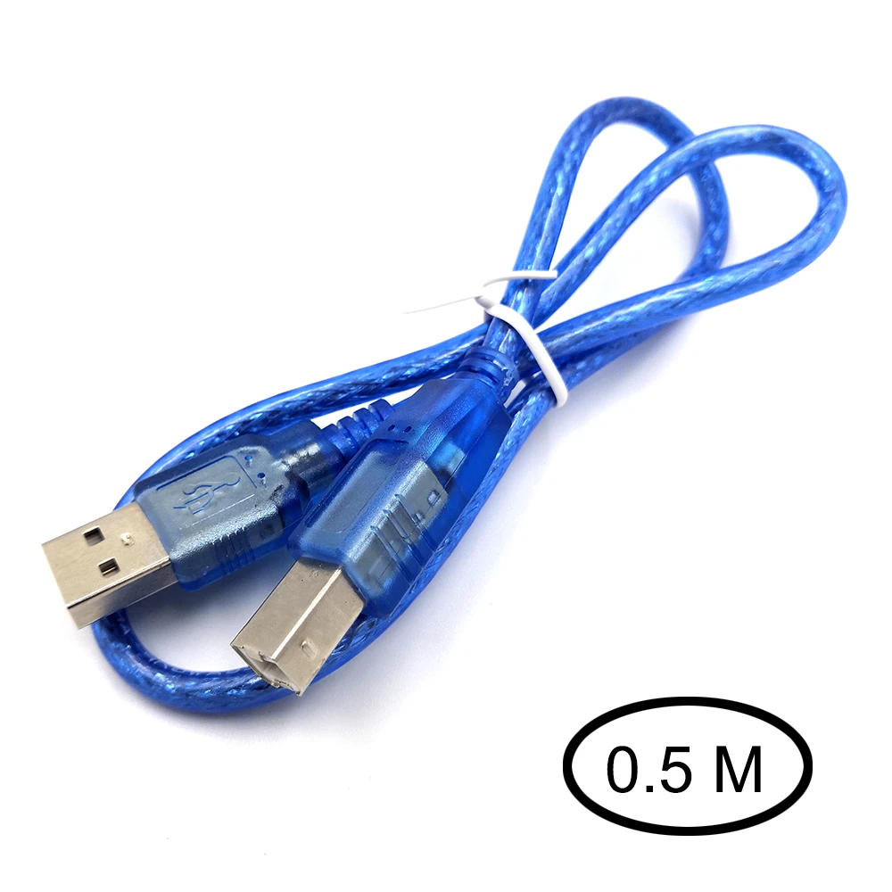 0.5 meter USB 2,0 кабель для принтера 0,3 м 0,5 м 1 м 1,5 м 2 м 3 м 5 м 10 м Pin принтер кабель-канал Магнитный щит 3D-принтеры Запчасти - Цвет: 0.5 meter