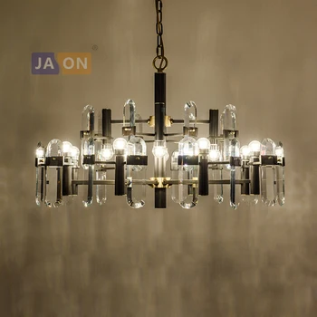 

ZISIZ led e14 Postmodern Copper Crystal Golden Black LED Lamp LED Light.Pendant Lights.Pendant Lamp.Pendant light For Foyer