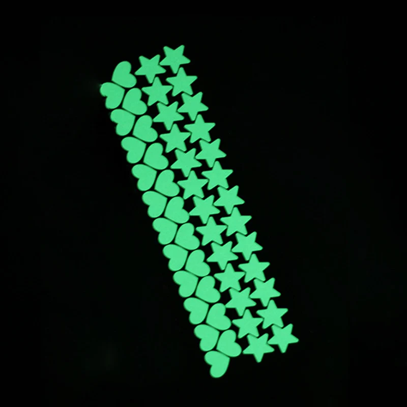 22 hearts 26 stars Tofok, сделай сам, светящаяся звезда, в горошек, для спальни, детская комната, наклейка, светится ночью, флуоресцентная, как у снов, украшение для дома, комбинация - Цвет: 22 hearts 26 stars