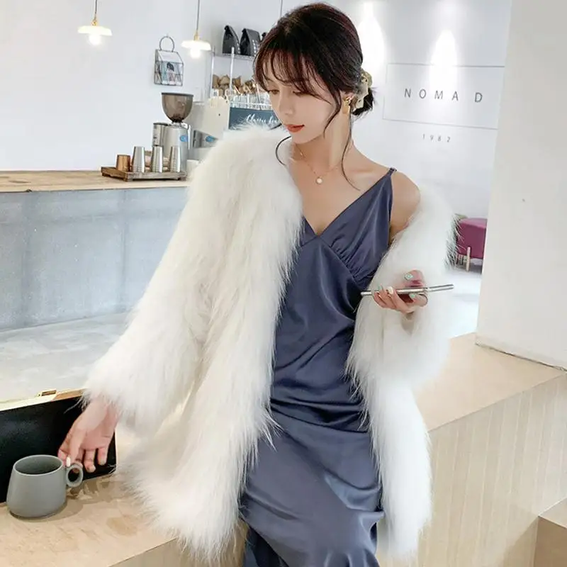 Новинка, Женское зимнее пальто из натурального меха енота, куртка, элегантные пальто, женская мода, теплый тонкий подлинный натуральных мех, верхняя одежда T260