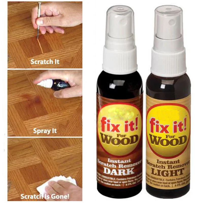 2 Pcs Instant Fix Wood Scratch Remover Repair Paint for Wooden Table Bed Floor UND Sale