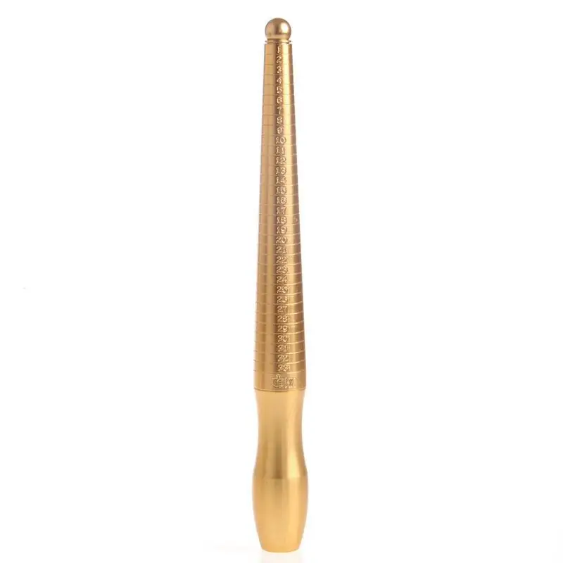 Copper Smooth Ring Gauge Mandrel Sizer Measure Jewelry Stick Finger Tools
