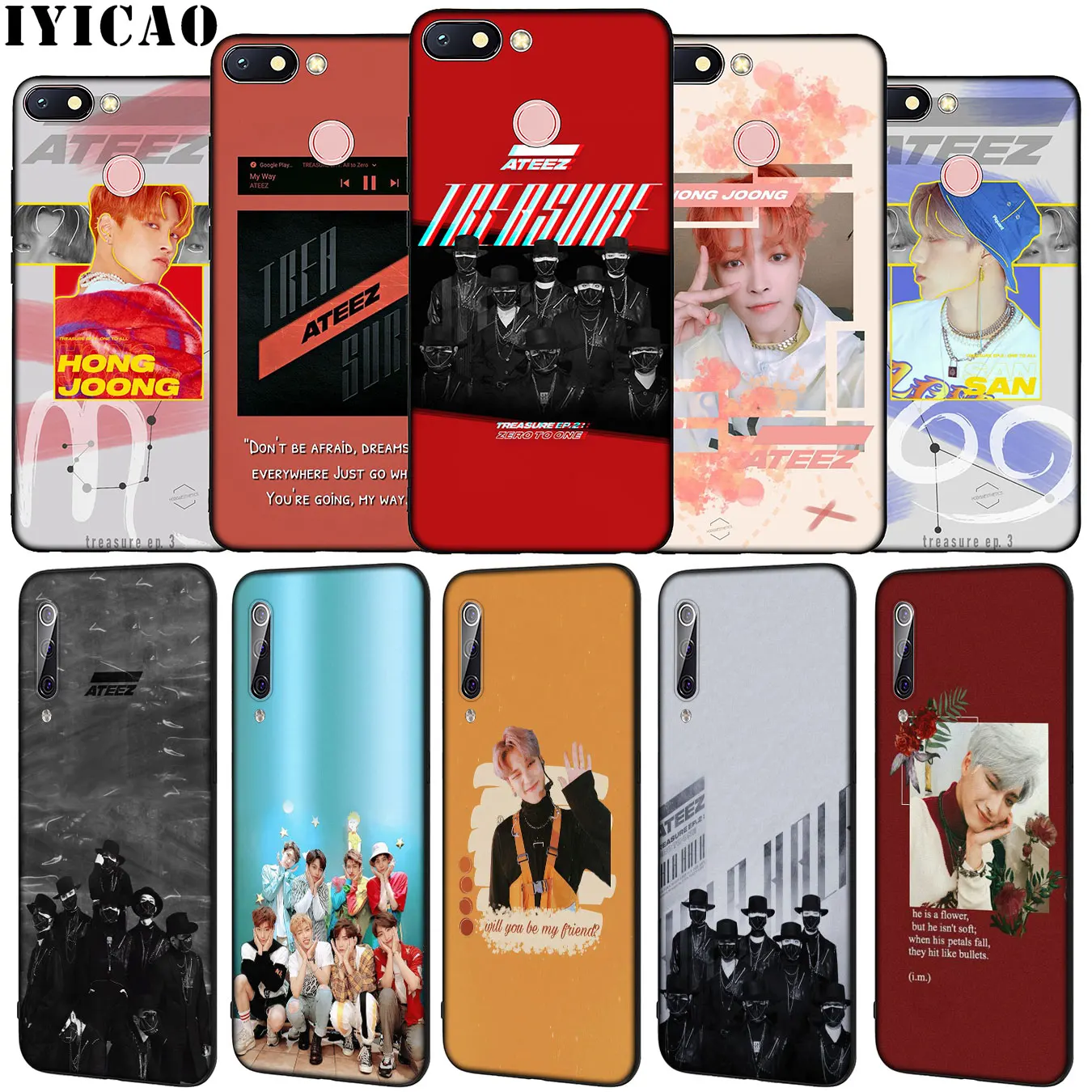 Мягкий силиконовый чехол ATEEZ KPOP для телефона Xiaomi Redmi Note 8 8T 8A 7 7A 6 6A 5 5A GO S2 K30 K20 Pro