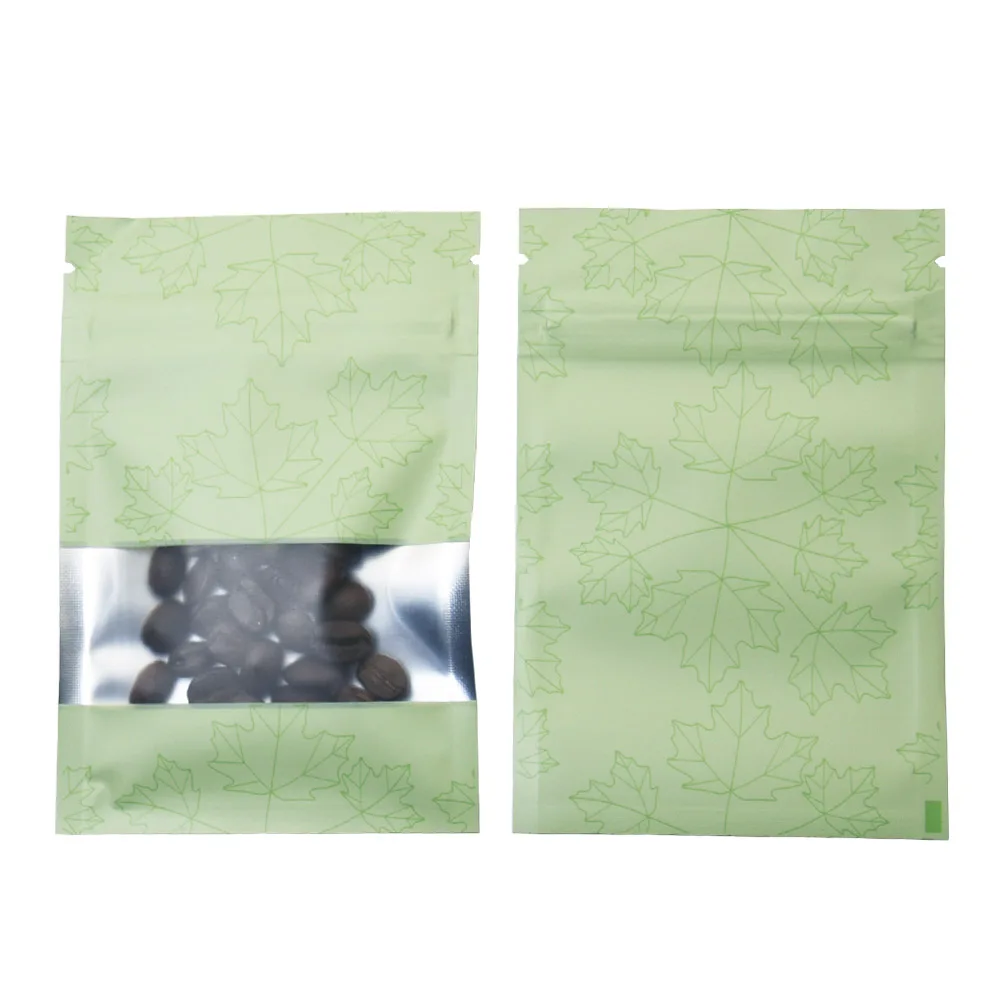 100 шт/партия самозапечатывающийся матовый зеленый пакеты из алюминиевой фольги пакеты для ланча Образец пакет мешок порошок для изготовления конфет Чай Упаковочные пакеты
