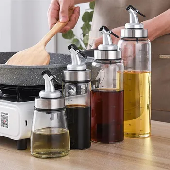 

Kitchen Olive Oil Dispenser Cooking Oil Sprayer Glass Vinegar Cruet 6oz 10oz 17oz Olive bottle Vinegar Dispenser Oil Container