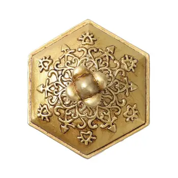 

Vintage Halloween Skeleton Skull Jewelry Box Hexagon Necklace Ring Chain Case M17F