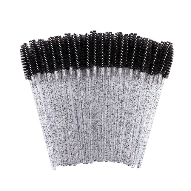 Disposable Crystal Eyelash Brush Comb Eyelashes Extension Brush For Eyelash Extension Mascara Wands Makeup Tools