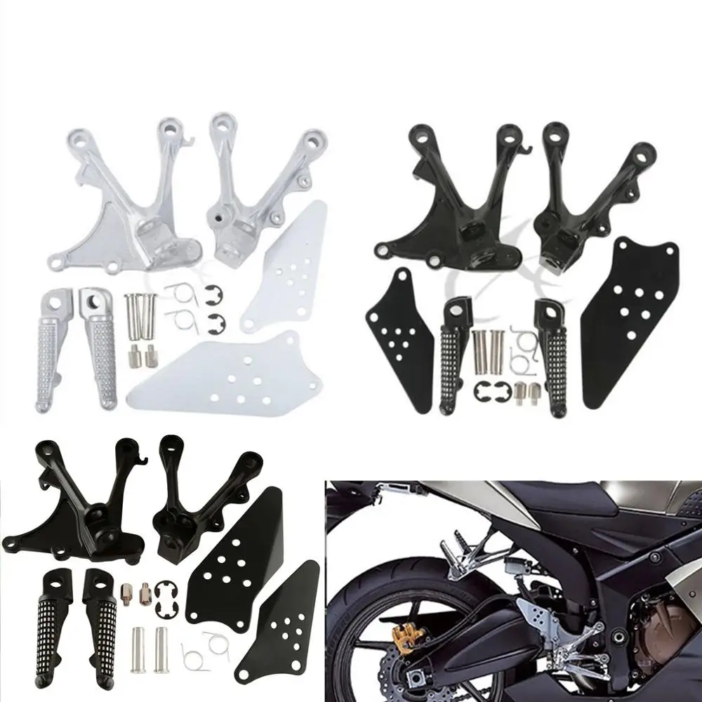 Передние Подножки для мотоцикла подножки скобы кронштейны KAWASAKI NINJA ZX6R 2005-2008 2007 ZX636